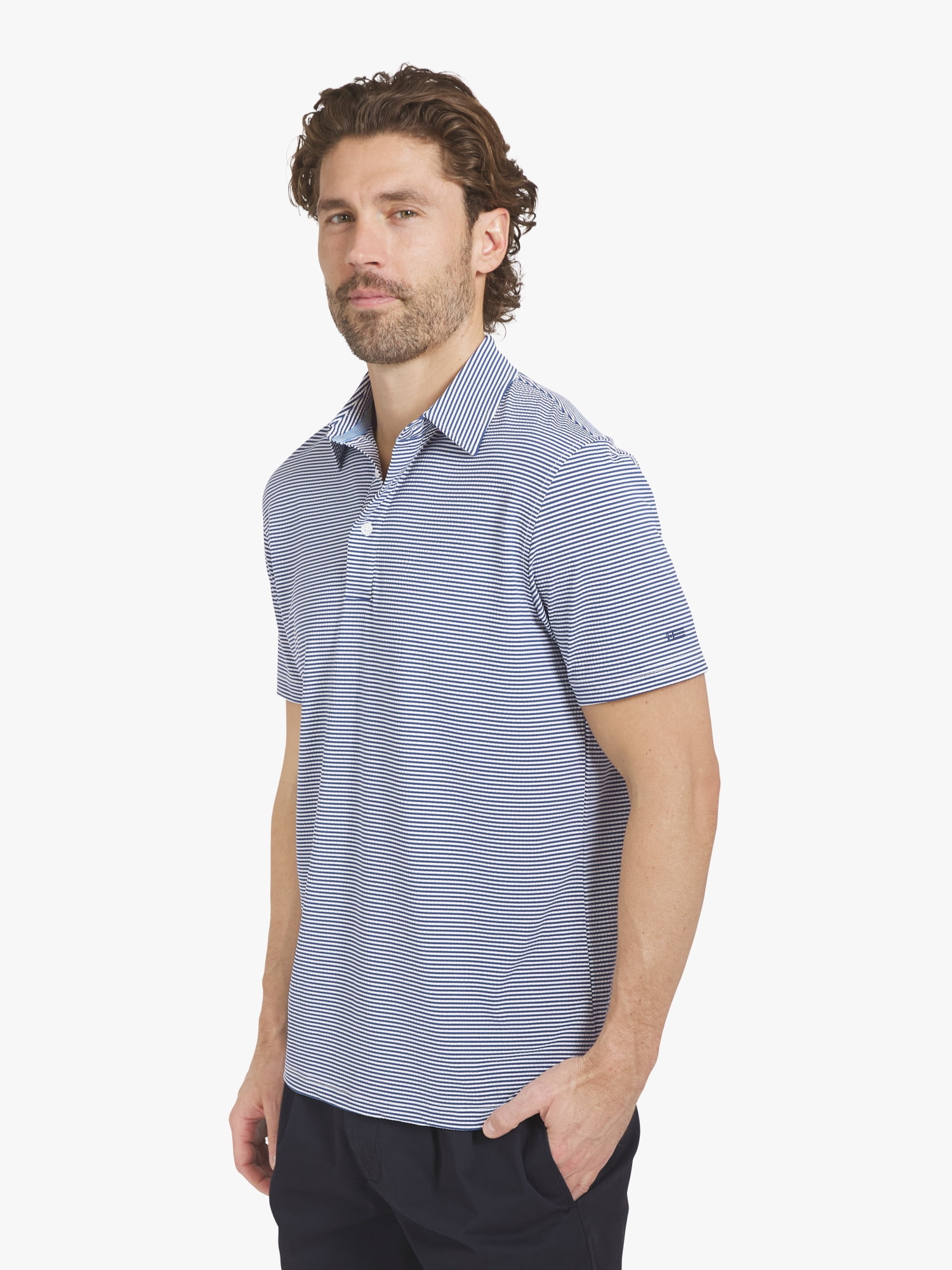 Chaps Men's Knit Seersucker Performance Polo, Sizes S - 2XL