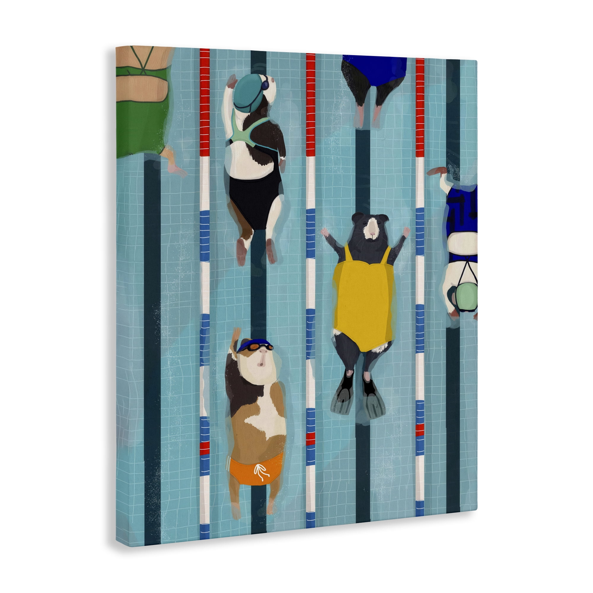 Stupell Industries Guinea Pigs at Lido Canvas Wall Art, design by Hanna Melin