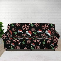 XYZCANDO Christmas Snowflake Stretch Armchair Slipcover Universal Sofa Covers for Living Room Dogs Pet Furniture Protection Polyester Armchair Slipcovers with Anti Slip Foam Sticks