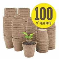 Jiffy Organic Seed Starting 3" Diameter Biodegradable Peat Pots (100 Pots)