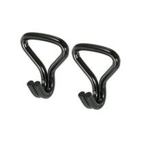 Ratchet Double J Strap Hook Load 6613 Lbs for 2" Tie Down Strap Webbing Black Plastic Coating, 2 Pack Electrophoretic