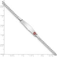 thumbnail image 4 of Sterling Silver Rhodium-Plated Medical Id Curb Link Bracelet Made In United States xsm20-7, 4 of 5