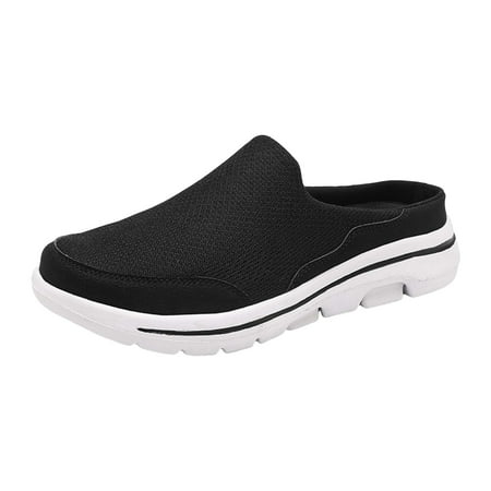 KELINFONG Men s Women s Open Back Sneaker Clogs Knit Mules Shoes Slip on Lightweight Breathable Slippers