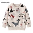 thumbnail image 2 of SAILEROAD Primavera Nueva Ropa para Niños de 2 a 7 Años Ropa de Algodón Ropa de Abrigo Dibujos Animados Dinosaurios Tops para Bebés Niñas Niños Pequeños Sudaderas con Capucha, 2 of 5