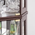 thumbnail image 4 of Leumius Corner Glass Cabinet Lighted Curio Cabinet Corner Display Case, Curio Cabinet, Antique collection, Wine, Bar Glass Storage Light Included for Living Room Cherry, 4 of 9
