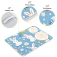 thumbnail image 3 of Yayeee Dish Drying Mat for Kitchen Counter 16"x18" Microfiber Absorbent Pad, Cartoon Easter Bunnies, 3 of 7