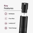 thumbnail image 5 of Lisapack 8ML Atomizer Perfume Spray Bottle for Travel, Empty Refillable Cologne Dispenser, Portable Sprayer (Matte Black), 5 of 9