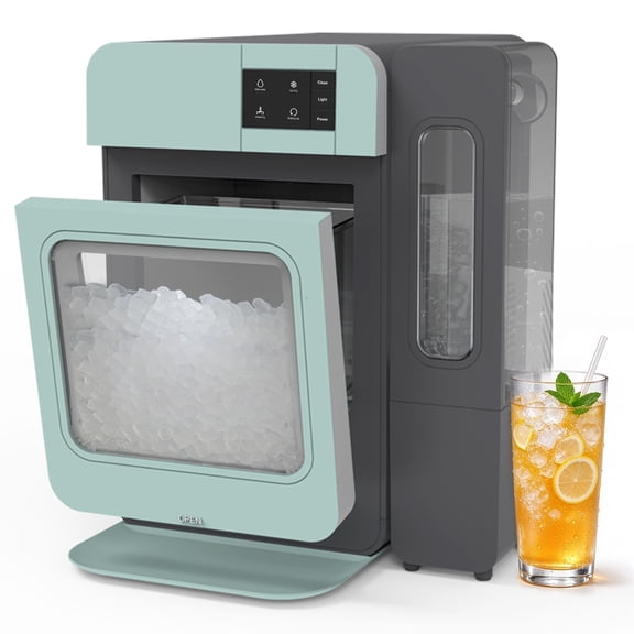 VECYS Nugget Ice Maker W/ Side Water Tank, 44LBS/Day Self-Cleaning