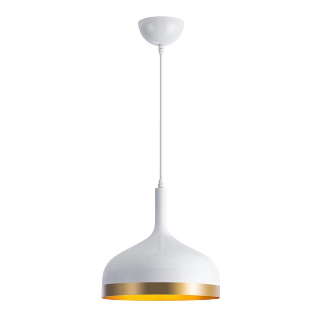 Artcraft Lighting Dash Collection 1-Light Pendant, White & Gold