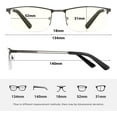 thumbnail image 5 of EFE 3 Pack Blue Light Blocking Reading Glasses for Men Stylish Metal Frame Readers with Comfort Spring Hinges Anti Eyestrain/UV Eyeglasses, 5 of 7