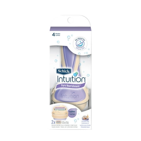 C-spout Two Handle - Schick Intuition Pure Nourishment Women's Razor, 1 Razor Handle and 2 Refills