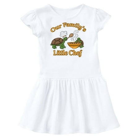 

Inktastic Our Family s Little Chef with Cute Turtles Gift Toddler Girl Dress