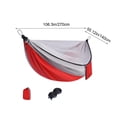 thumbnail image 3 of Portable Mesh Hammock with Spreader Bars and Carrying Bag, Breathable and Easy to Install for Camping, Backyard and Patio, 3 of 5