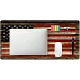 thumbnail image 6 of Vintage USA Flag on Wood Texture Large Gaming Mouse Pad for Computer & Laptop, Non-Slip Rubber Base Desk Mat, XL Extended Mousepad for Office & Home 31.5x11.8 Inch, 6 of 6