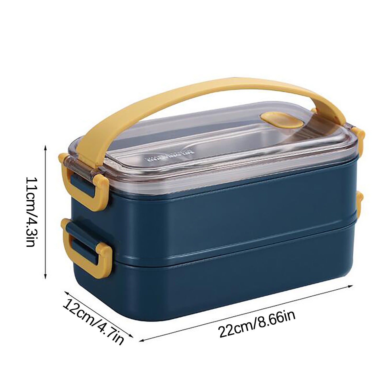 Microwave Lunch Box Japanese Wood Bento Box 2 Layer Container Storage New