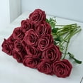 thumbnail image 5 of 8pcs Fake Rose Artificial Silk Flowers Faux Rose Flower Long Stems Bouquet for Arrangement Wedding Centerpiece Party Home Kitchen Decor, 5 of 6