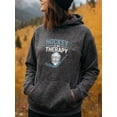 thumbnail image 2 of Vintage Hockey Hoodie for Men and Women, Unisex Pullover Hooded Sweatshirt, Comfortable Cotton Poly Blend, Casual Everyday Streetwear, 2 of 5