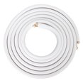 thumbnail image 2 of Moxufan 25 ft Mini Split Line Set for Fixed Frequency 1.5-2P Air Conditioner,1/4 1/2-inch OD White Thickened PE Insulated Coil HVAC Hose,Heat Pump System Tubing Replacement,1 Set, 2 of 7