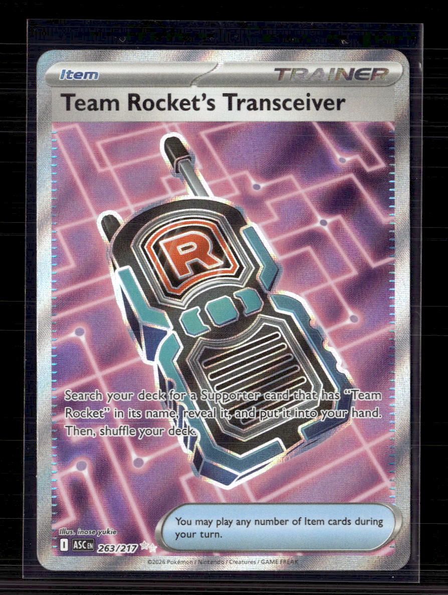 2026 Mega Evolution – Ascended Heroes Team Rocket's Transceiver Holo Secret Rare HR #263/217