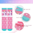 thumbnail image 2 of 6 Pairs Girls Knee High Socks, Colorful Cartoon Cotton Socks Crazy Fun Kids Odd Unicorn Socks Fashion Long Socks, One Size for 3-12 Years Girls, 2 of 7