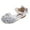 Silver, variant on FYEGRE Kids Girls Dress Pumps Glitter Sequins Princess Low Heels Princess Dress Shoes Party Dance Shoes Rhinestone Sandals Silver 18-24 Months