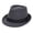 Gray, variant on Men's Felt Trilby Fedora Hat Short Brim Panama Jazz Hat Classic 1920s Gangster Party Dress Hat for Unisex - Black