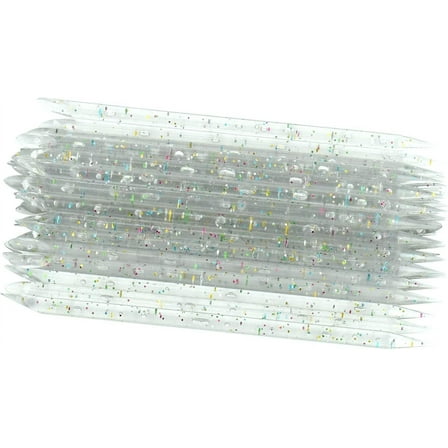100 Pcs Crystal Cuticle Sticks, Double Heads Cuticle Pushers Sticks Remover, Nail Art Manicure Pedicure Tools (Colorful)