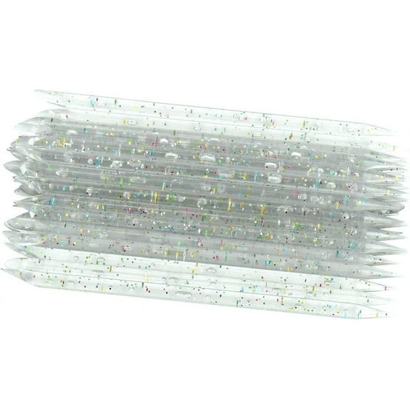 100 Pcs Crystal Cuticle Sticks, Double Heads Cuticle Pushers Sticks Remover, Nail Art Manicure Pedicure Tools (Colorful)
