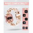 thumbnail image 3 of Wearlizer Resin and Stainless Steel Compatible with Fitbit Versa/Versa 2 /Versa Lite/Versa SE Bands Women Men, Lightweight Replacement Compatible for Fitbit Versa, 3 of 6