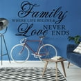 thumbnail image 2 of Family Where Life Never Love Ends Wall Stickers Art Room Removable DIY, 2 of 5