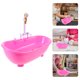 thumbnail image 3 of EeaseMX Bañera eléctrica con rociador de agua, piscina, sin batería, para muñecas (rosa), 3 of 8