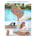 thumbnail image 3 of Boho Retro Beach Towels Blanket Soft&Absorbent Quick Dry Microfiber Ethnic Tribal Floral Pattern Pool Towels for Swimming ,Yoga, Sports, Gym, Camping,Large 30X60in, Red, 3 of 8