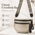 thumbnail image 6 of WANDF Bum Bags for Women,Fanny Pack Crossbody Bags,Trendy Crescent Shoulder Bags for Ladies,Sling Bag Half Moon Purse,PU Leather Belt Bag with Adjustable Strap(Golden), 6 of 10