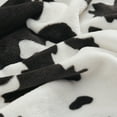 thumbnail image 7 of Teler Black Plush Cow Print Fleece Throw, 50" x 60", 7 of 7