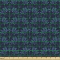 thumbnail image 2 of Ambesonne Blue Fabric by the Yard Upholstery, Ocean Inspired Flowers, 1 Yard, Dark Blue Violet Blue, 2 of 5