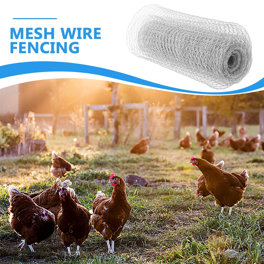 FUEENIRVA Iron Wire Netting for Poultry Breeding and Garden Fence Silver Color