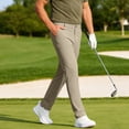 thumbnail image 2 of GrmtClth Mens Golf Pants Casual Lightweight Trousers Trendy Straight Leg Breathable Pant with Belt Loops Light Green XL, 2 of 4