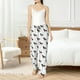 thumbnail image 4 of Fotbe Dachshund On A Skateboard Pantalones de Pijama para Mujer, Pantalones de Dormir, Pantalones Pj con Cordón y Bolsillos-Medium, 4 of 6