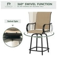 thumbnail image 4 of ELPOSUN Patio Swivel Bar Stools Chair of 6, Outdoor Bar Height Set, All Weather High Back and Armrest Rocking Stools & Bar Chairs for Backyard, Lawn Garden, Balcony and Pool, Brown, 4 of 6
