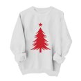 thumbnail image 5 of SYMOID Womens White Christmas Tree Graphic Sweatshirt - 100% Polyester Soft, Long Sleeve Crew Neck Relaxed Fit for Holiday Gatherings (S-XXL),Size XL, 5 of 5