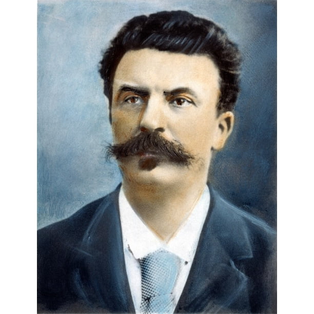 Guy De Maupassant N 1850 13 French Writer Oil Over A Photograph By Nadar 19th Century Poster Print By Granger Collection Item Vargrc Walmart Com Walmart Com