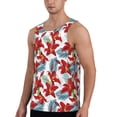 thumbnail image 2 of Disketp Lilies Flowers Men's Workout Tank Tops Sleeveless Gym Shirt Quick Dry Fitness Bodybuilding Sleeveless T Shirt-3X-Large, 2 of 7