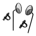 thumbnail image 3 of koolsoo 2Pcs Generic Motorcycle Rearview Mirrors Round Side Mirrors Exterior Sturdy Easily Install Iron Direct Replacement Adjustable Black, 3 of 9