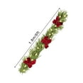 thumbnail image 3 of 6ft Lighted Norfolk Pine Christmas Garland with Large Red Velvet Bows, Pre-Lit Greenery Holiday Swag for Front Door Stair Mantel Fireplace Table Indoor Outdoor Winter Xmas Home Decorations, 3 of 8