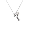 thumbnail image 2 of Delight Jewelry Silvertone Mini Smiley Face - Love and Lock Charm Necklace, 18"+1", 2 of 4