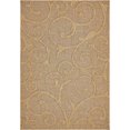 thumbnail image 1 of Unique Loom Botanical Collection Résumé Tourbillonne Transitionnel Tapis d'Intérieur et d'Extérieur, 6 x 9 Pieds, Brun Clair / Brun, 1 of 1