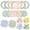 Colourful, variant on 168Pcs Blue Gingham Plates and Napkins Party Supplies,Scalloped Checkered Disposable Graduation Paper Plates Set with Napkins Cups Plastic Cutlery for Birthday Wedding Supplies