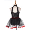 thumbnail image 4 of Yeahdor Kids Girls Clown Costume Halter Jester Dress Cosplay Party Fancy Dress Up Dance Leotard Outfit Black 16, 4 of 7