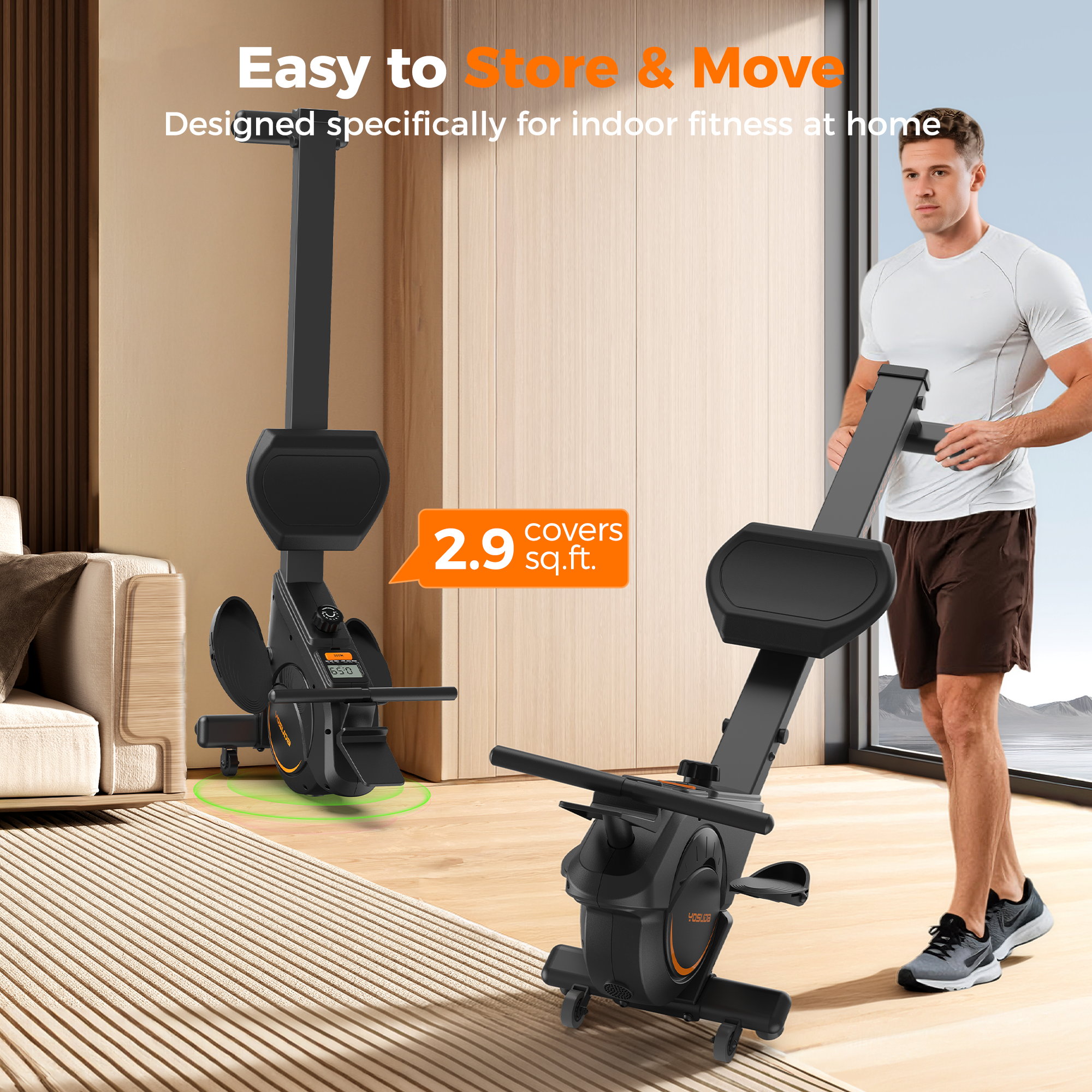 Yosuda Magnetic Rowing Machine, 350 lbs, 16 Levels photo 6