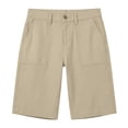 thumbnail image 4 of Shorts for Women Bermuda Knee Length Long Hiking Shorts with Pockets Elastic Waist for Summer Casual Trendy Outfits Summer Pants For Women, 4 of 8